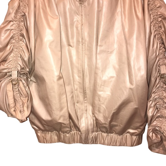 Antonio Ruspoli Jacket Metallic Shimmer Rouched Adjustable Sleeves Size 8 - Picture 2 of 9